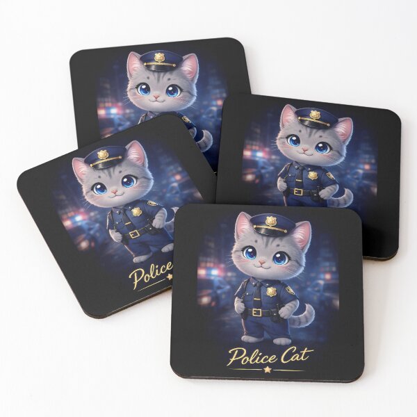 Item preview, Police Cat  designed and sold by Meow Story .