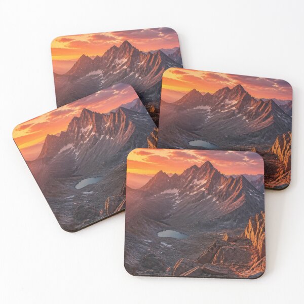 Item preview, Epic Mountain Sunrise Vibrant Orange Sky and Alpine Lake designed and sold by Broken143.