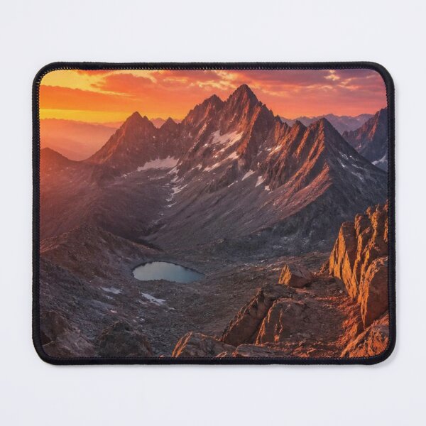 Item preview, Epic Mountain Sunrise Vibrant Orange Sky and Alpine Lake designed and sold by Broken143.