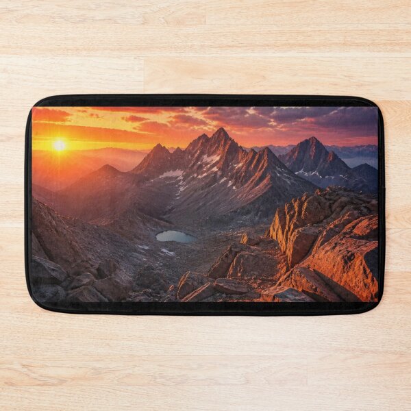 Item preview, Epic Mountain Sunrise Vibrant Orange Sky and Alpine Lake designed and sold by Broken143.