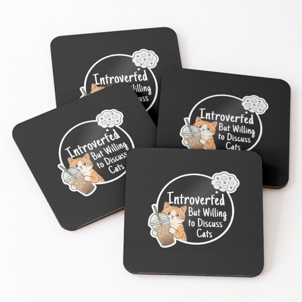 Item preview, Introverted But Willing to Discuss Cats Funny Quote designed and sold by LumiCraft12.