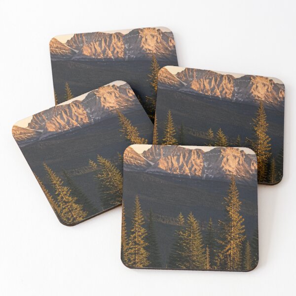 Item preview, Golden Hour Mountain Peak Majestic Pine Forest Landscape designed and sold by Broken143.