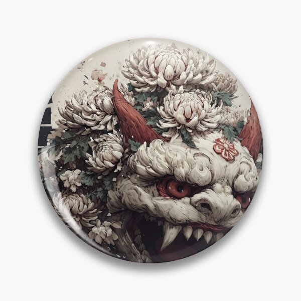 Item preview, Floral Shishi – Japanese Guardian Lion designed and sold by obstinator.