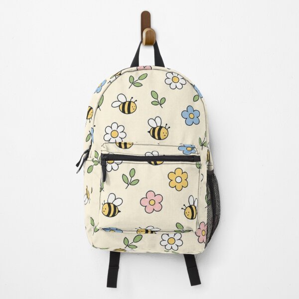 Item preview, Cartoon Bumble Bee and Flowers pattern designed and sold by Kathy Kuczek.