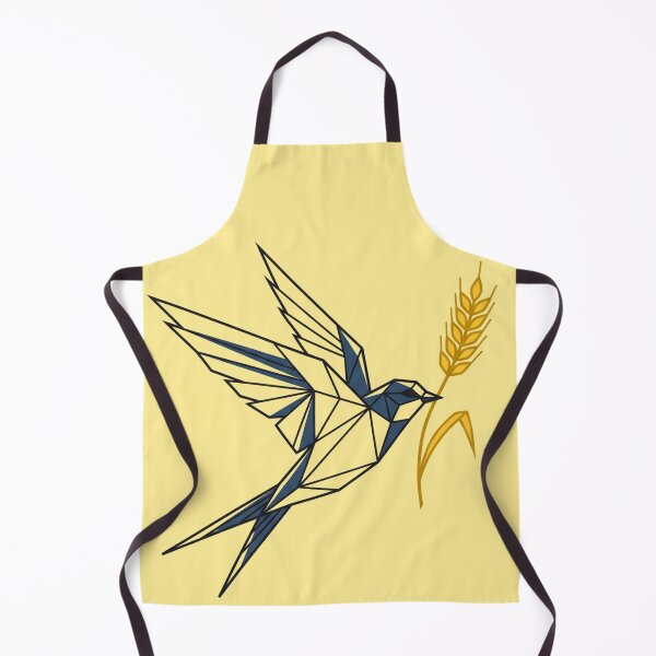 Item preview, Geometric Swallow Flying with Golden Wheat Minimalist Freedom designed and sold by KreonaTime.