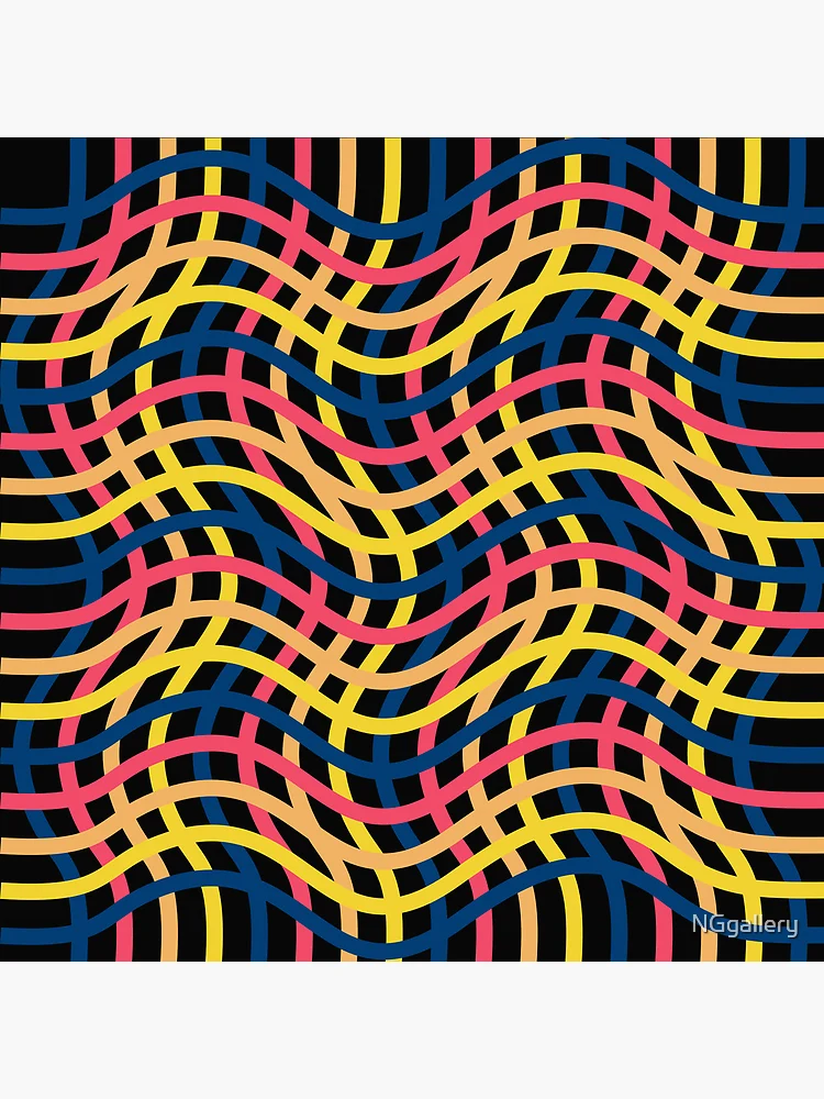 Thumbnail 4 of 4, Clock, Linear Patterns designed and sold by NGgallery.