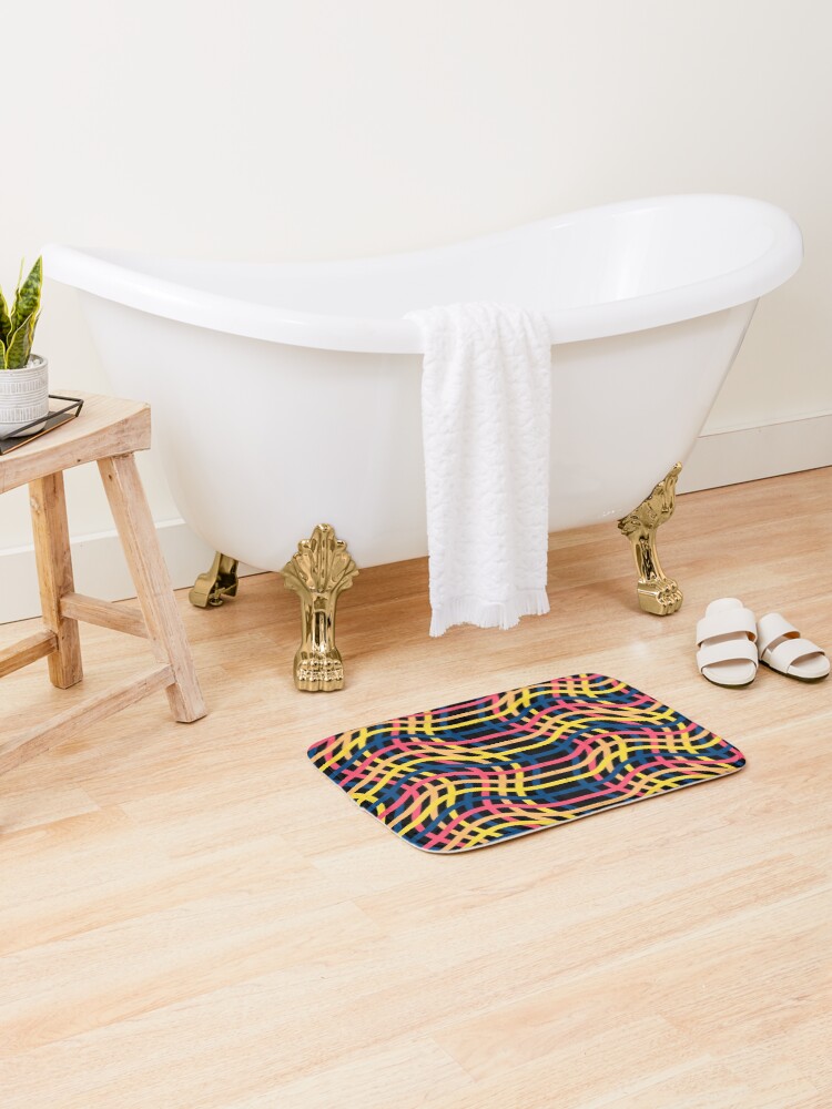 Thumbnail 2 of 6, Bath Mat, Linear Patterns designed and sold by NGgallery.