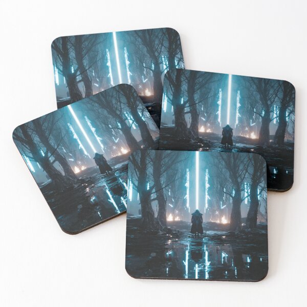 Item preview, Sci-Fi Viking Warrior Wall Art, Enchanted Forest Poster designed and sold by AetherianArchive.