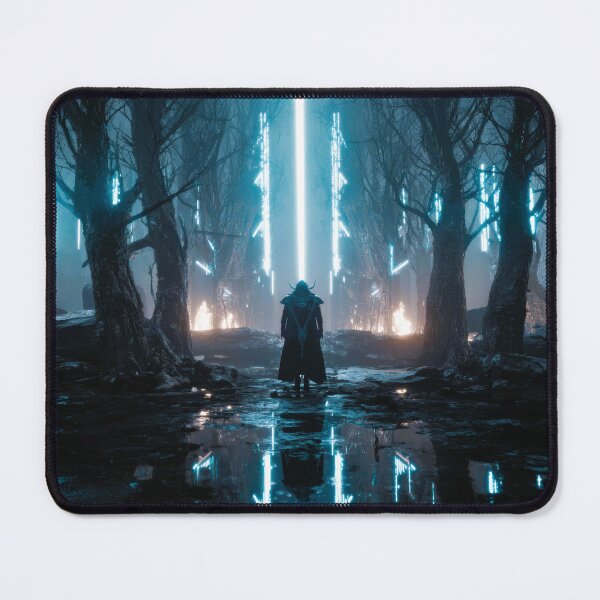 Item preview, Sci-Fi Viking Warrior Wall Art, Enchanted Forest Poster designed and sold by AetherianArchive.