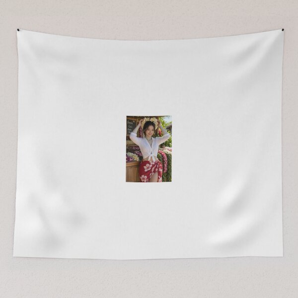 Item preview, Woman in white shirt and aloha floral skirt designed and sold by CathryneDelamort.