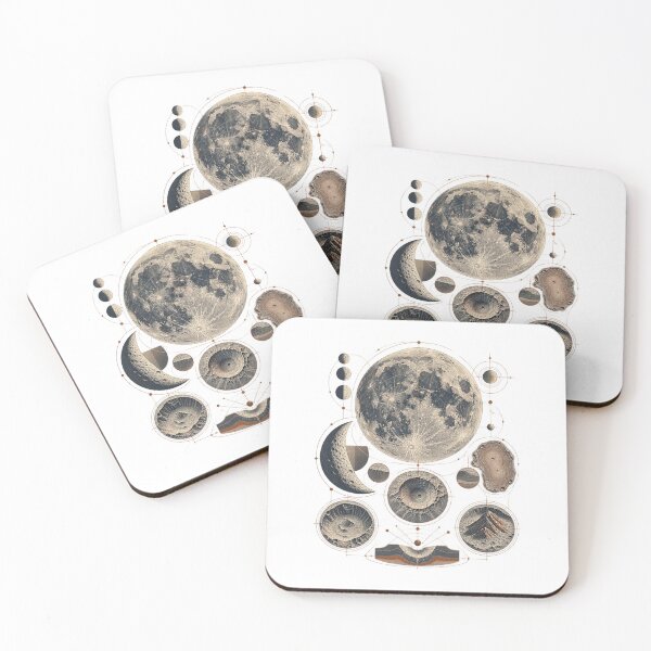 Item preview, Moon Crater Art – Vintage Lunar Exploration and Astronomy Design designed and sold by AMICO77.