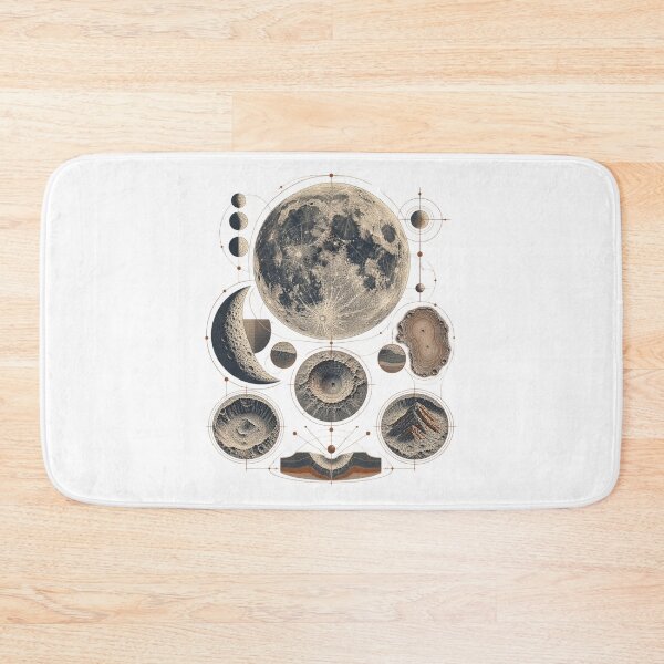 Item preview, Moon Crater Art – Vintage Lunar Exploration and Astronomy Design designed and sold by AMICO77.