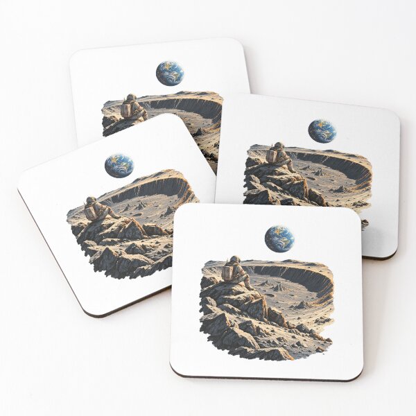 Item preview, Moon Crater Art – Vintage Lunar Exploration and Astronomy Design designed and sold by AMICO77.
