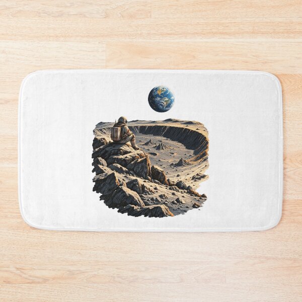 Item preview, Moon Crater Art – Vintage Lunar Exploration and Astronomy Design designed and sold by AMICO77.