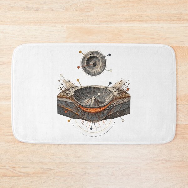 Item preview, Moon Crater Art – Vintage Lunar Exploration and Astronomy Design designed and sold by AMICO77.