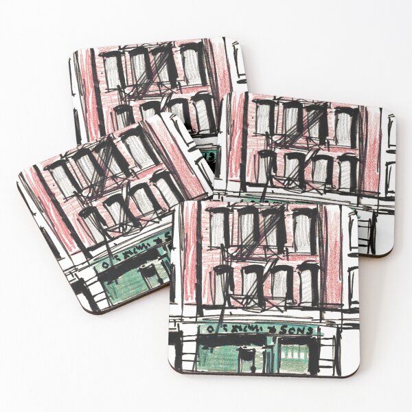 Item preview, 1984 TriBeCa Street Scene – Vintage NYC Architectural Sketch designed and sold by RedHook-Art.