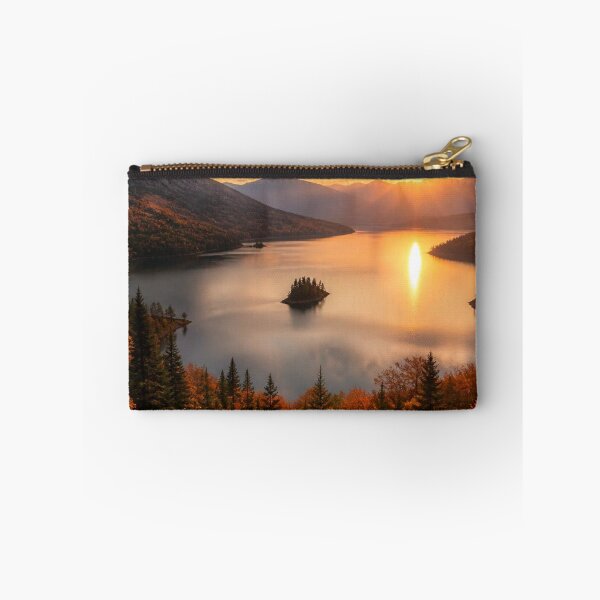 Item preview, Autumn Lake Sunset Golden Hour Island Landscape designed and sold by Broken143.