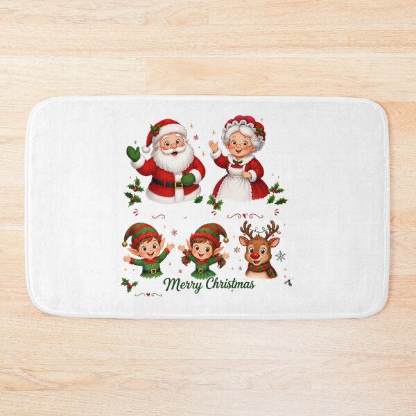 Item preview, Cute Santa Mrs Claus Elves and Reindeer Family Merry Christmas  designed and sold by Clean Print Goods.