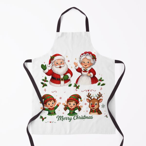 Item preview, Cute Santa Mrs Claus Elves and Reindeer Family Merry Christmas designed and sold by Clean Print Goods.