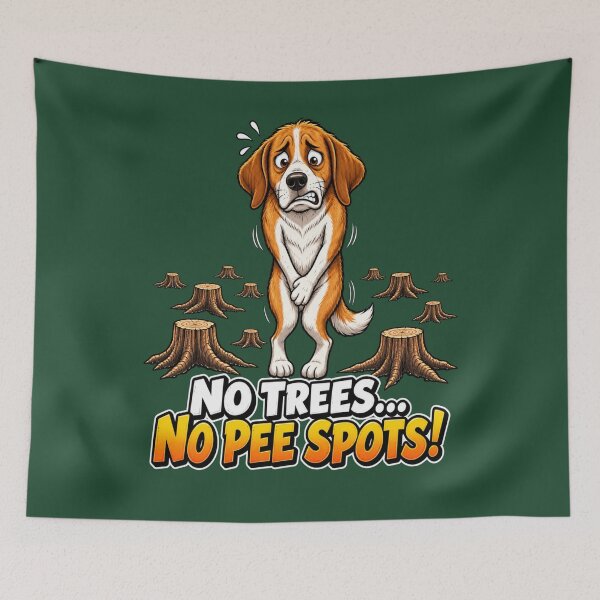 Item preview, No Trees... No Pee Spots! Funny Dog Environmental Humor designed and sold by Alpine-Ink.