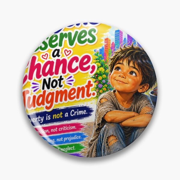 Item preview, Everyone Deserves a Chance, Not Judgment – Poverty Is Not a Crime. designed and sold by New Wave Artworks & Odds &Ends.