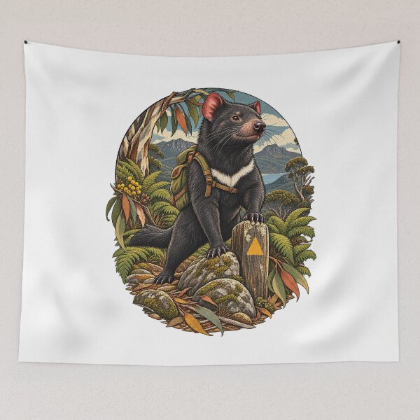Item preview, Tasmania Travel Art – Wildlife, Mountains and Coastal Adventure designed and sold by AMICO77.