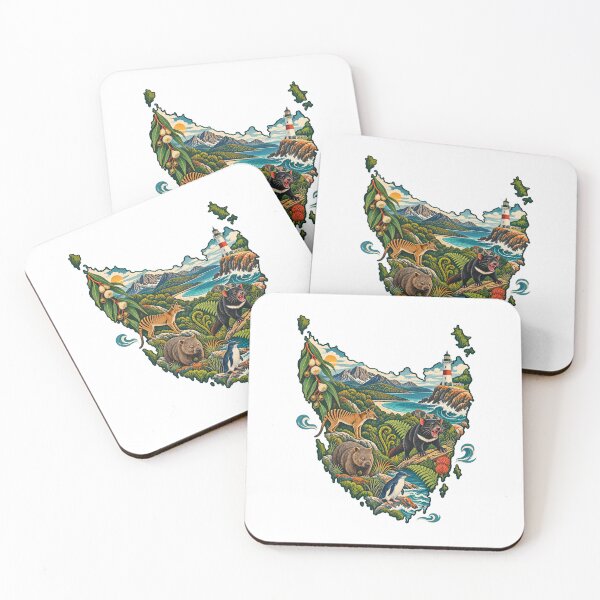 Item preview, Tasmania Travel Art – Wildlife, Mountains and Coastal Adventure designed and sold by AMICO77.