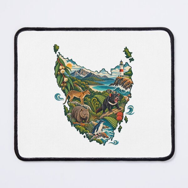 Item preview, Tasmania Travel Art – Wildlife, Mountains and Coastal Adventure designed and sold by AMICO77.