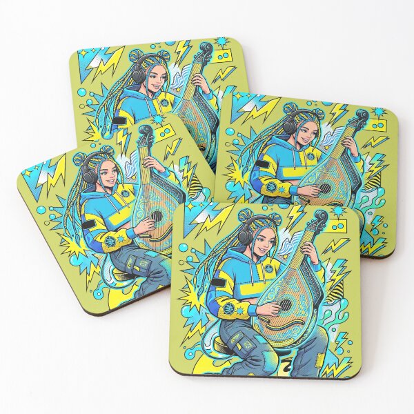 Item preview, Modern Ukrainian Bandura Girl Pop Art Music Streetwear designed and sold by KreonaTime.