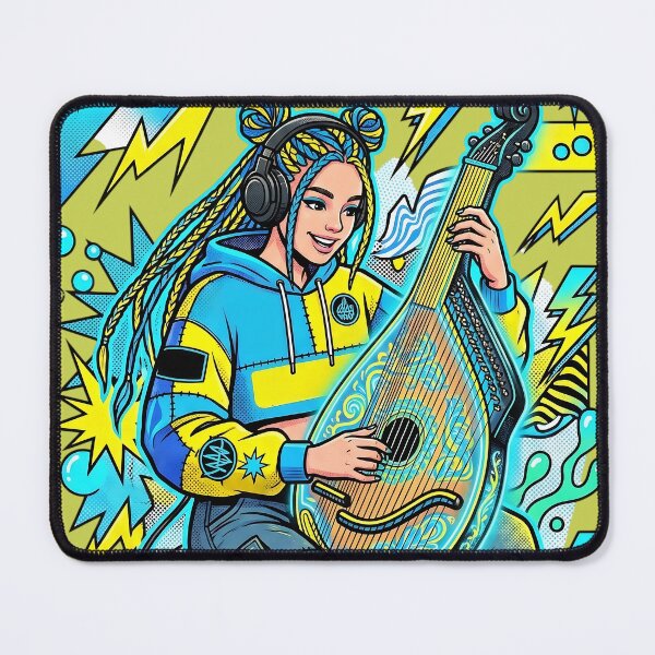 Item preview, Modern Ukrainian Bandura Girl Pop Art Music Streetwear designed and sold by KreonaTime.
