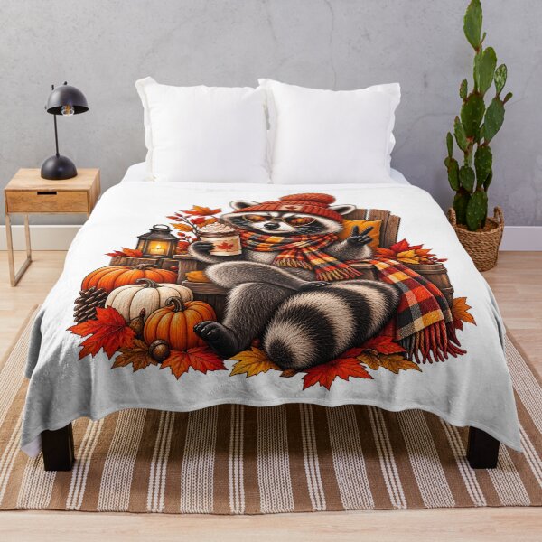 Item preview, Autumn Raccoon Cozy Fall Coffee – Cute Pumpkin Season designed and sold by afr-saad.