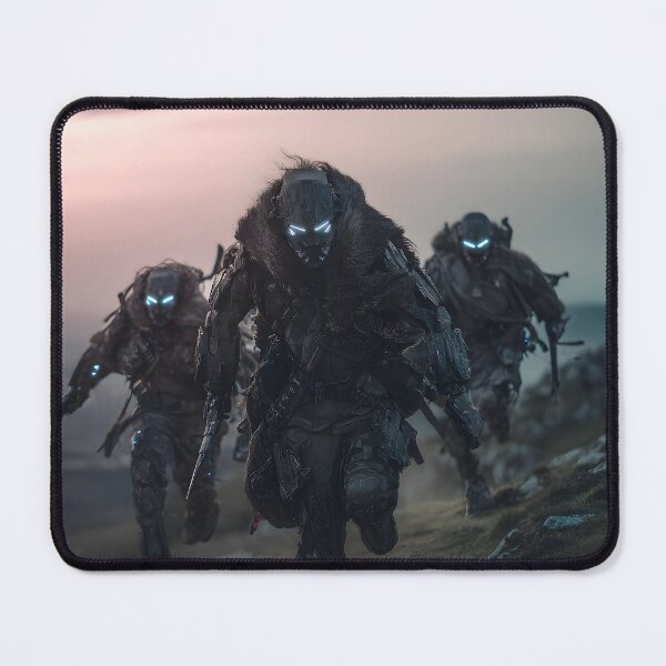 Item preview, Sci-Fi Viking Raiders Wall Art, Tactical Berserker Poster designed and sold by AetherianArchive.