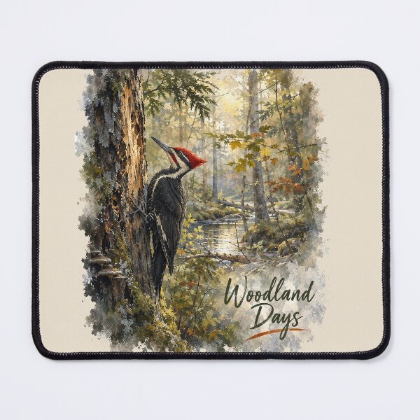 Item preview, Wild and Free – Pileated Woodpecker Woodland Art designed and sold by SusanSweetArt.