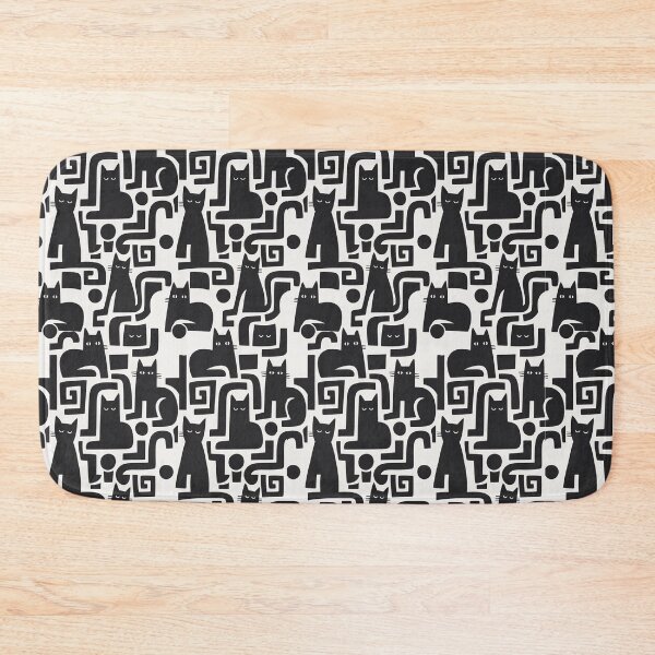 Item preview, Chic Black Cat Pattern Stylish Feminine Design for Dresses & Home Decor designed and sold by Bloomie_Studio .