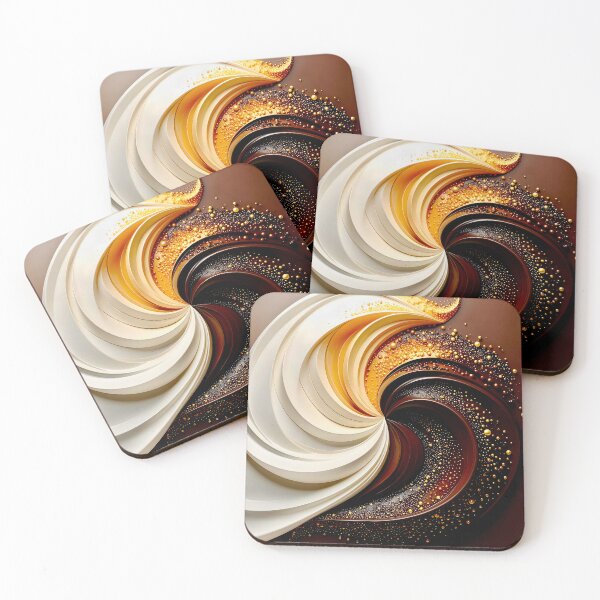 Item preview, Elegant Swirl of Colors in Cream and Chocolate designed and sold by Vicky Brago-Mitchell®.