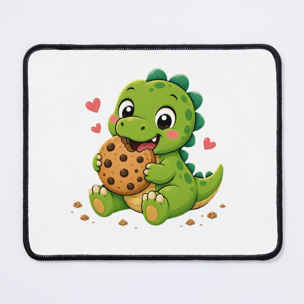Item preview, Cookie Dino – Cute Kawaii Dinosaur with Chocolate Chip Cookie designed and sold by MySthore.