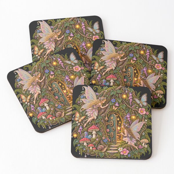 Item preview, Fairycore Fairy Door Embroidery – Enchanted Woodland Fairy Garden designed and sold by Emoji Emblems.