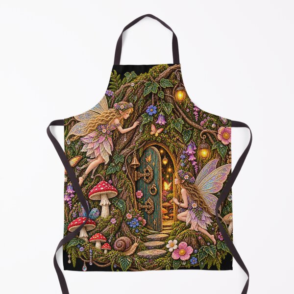 Item preview, Fairycore Fairy Door Embroidery – Enchanted Woodland Fairy Garden designed and sold by Emoji Emblems.