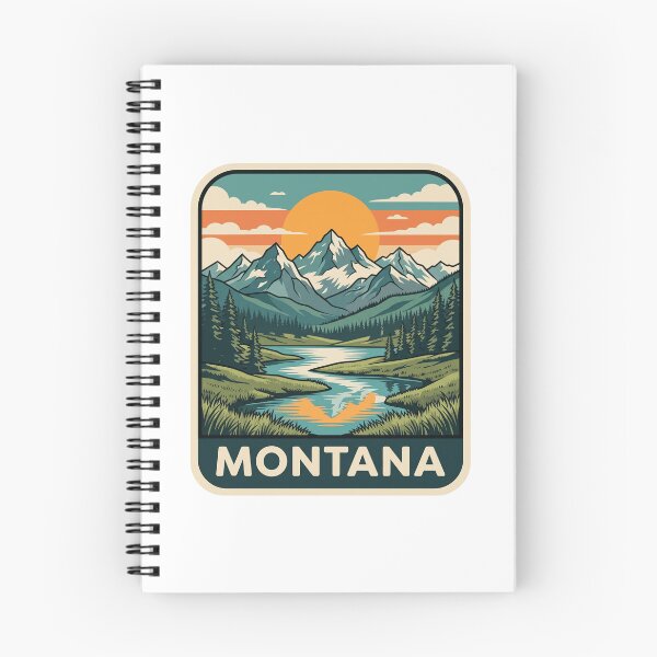 Item preview, Retro Montana Rocky Mountain Lake Alpine Travel Graphic designed and sold by Paper Drip.