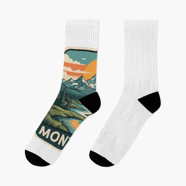 Item preview, Retro Montana Rocky Mountain Lake Alpine Travel Graphic designed and sold by Paper Drip.