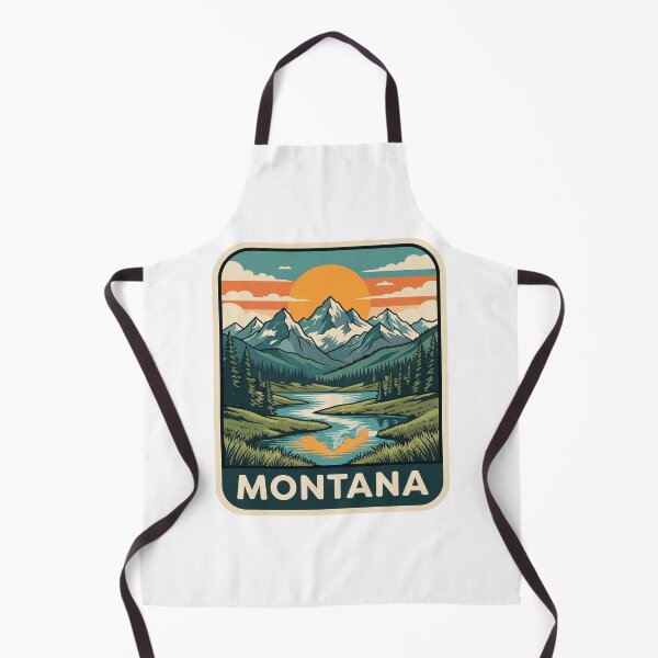 Item preview, Retro Montana Rocky Mountain Lake Alpine Travel Graphic designed and sold by Paper Drip.