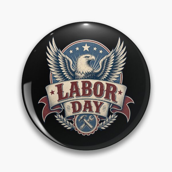 Item preview, Labor Day Vintage Patriotic Eagle Worker Pride designed and sold by SquatchPrintsCo.