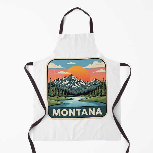 Item preview, Retro Montana Rocky Mountain Lake Alpine Travel Graphic designed and sold by Paper Drip.