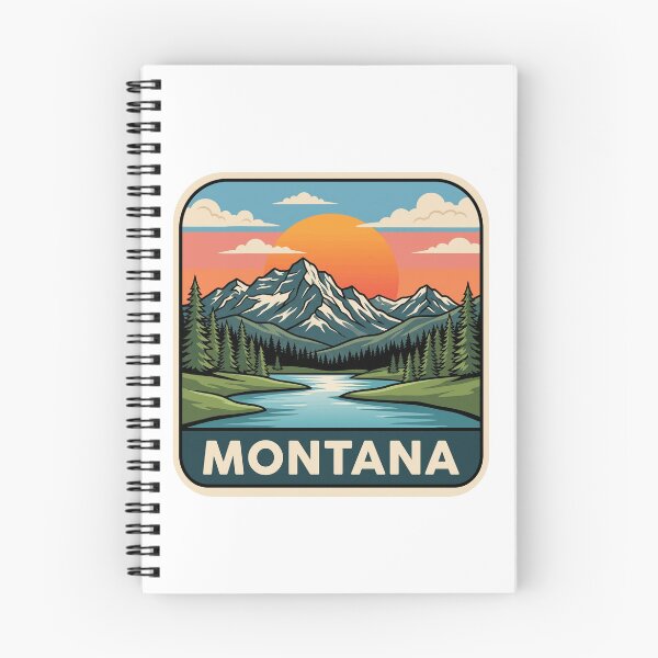 Item preview, Retro Montana Rocky Mountain Lake Alpine Travel Graphic designed and sold by Paper Drip.