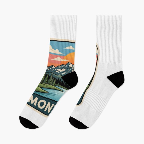 Item preview, Retro Montana Rocky Mountain Lake Alpine Travel Graphic designed and sold by Paper Drip.