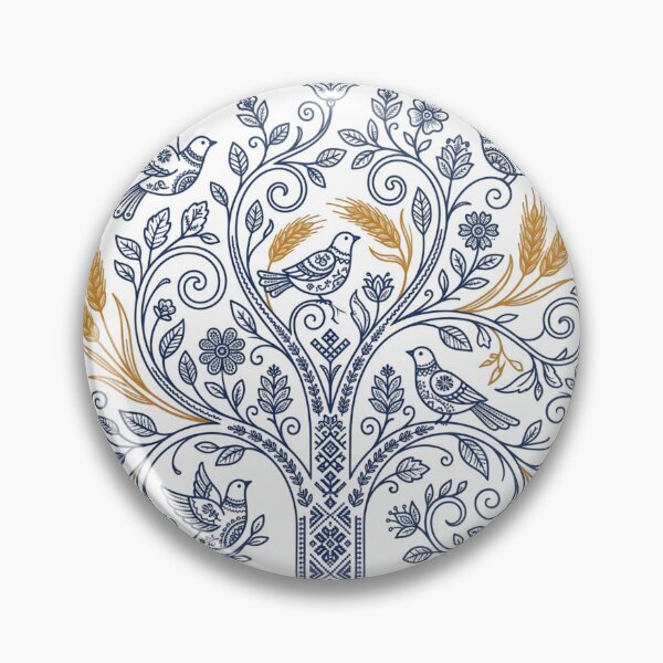 Item preview, Ukrainian Tree of Life Folk Art Wheat Birds Heritage Symbol designed and sold by KreonaTime.