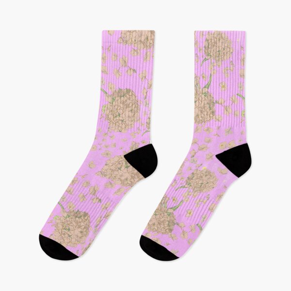 Item preview, Pattern - Hand-drawn Peach on Pink Hydrangea designed and sold by Eejee-SK.