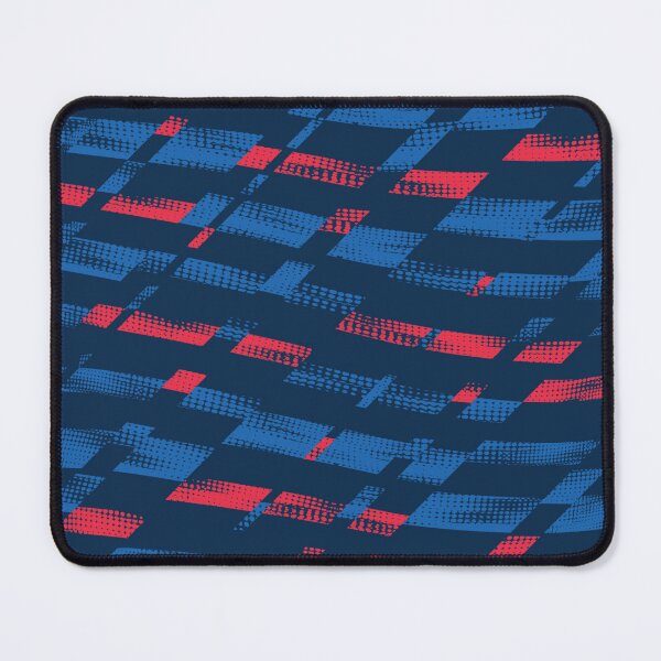 Item preview, Abstract Red and Blue Halftone Geometric Tech Pattern designed and sold by ImStickerHappy.
