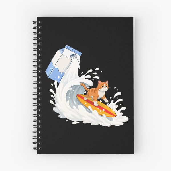 Item preview, Cat surf on milk designed and sold by Konvero.