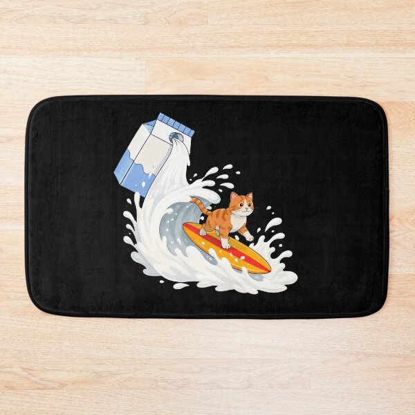 Item preview, Cat surf on milk designed and sold by Konvero.